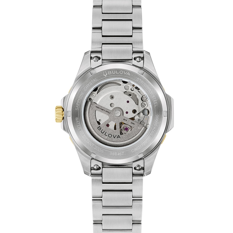 Main Image 3 of Men's Bulova Marine Star Series B Two-Tone IP Stainless Steel Watch with Green Dial (Model: 98B467)