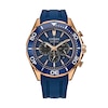Thumbnail Image 1 of Men's Citizen Endeavor Chronograph Eco-Drive® Rose-Tone IP Stainless Steel Watch with Blue Dial (Model: CA4733-00L)