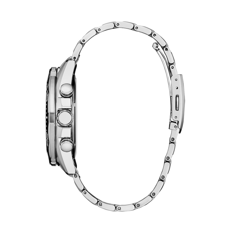 Men's Citizen Endeavor Chronograph Eco-Drive® Stainless Steel Watch with White Dial (Model: CA4730-59A)