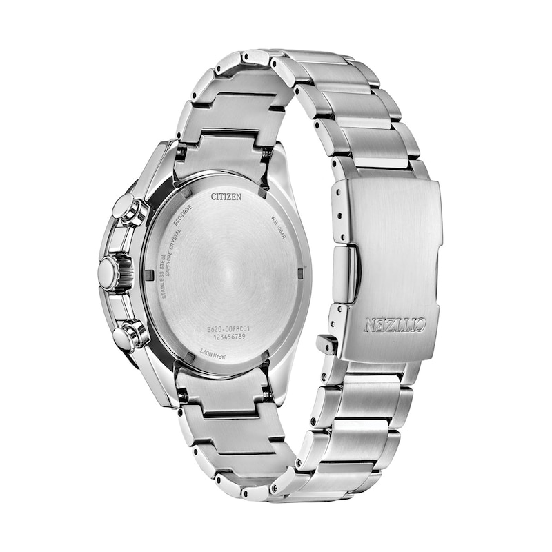 Men's Citizen Endeavor Chronograph Eco-Drive® Stainless Steel Watch with White Dial (Model: CA4730-59A)