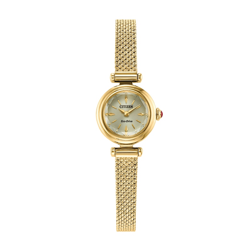 Main Image 1 of Ladies' Citizen Fio Eco-Drive® Gold-Tone IP Stainless Steel Watch with Gold Dial (Model: EG7086-57P)