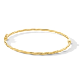 Twist Bangle Bracelet in 14K Gold