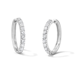 3.00 CT. T.W. Certified Lab-Grown Diamond Hoop Earrings in Sterling Silver