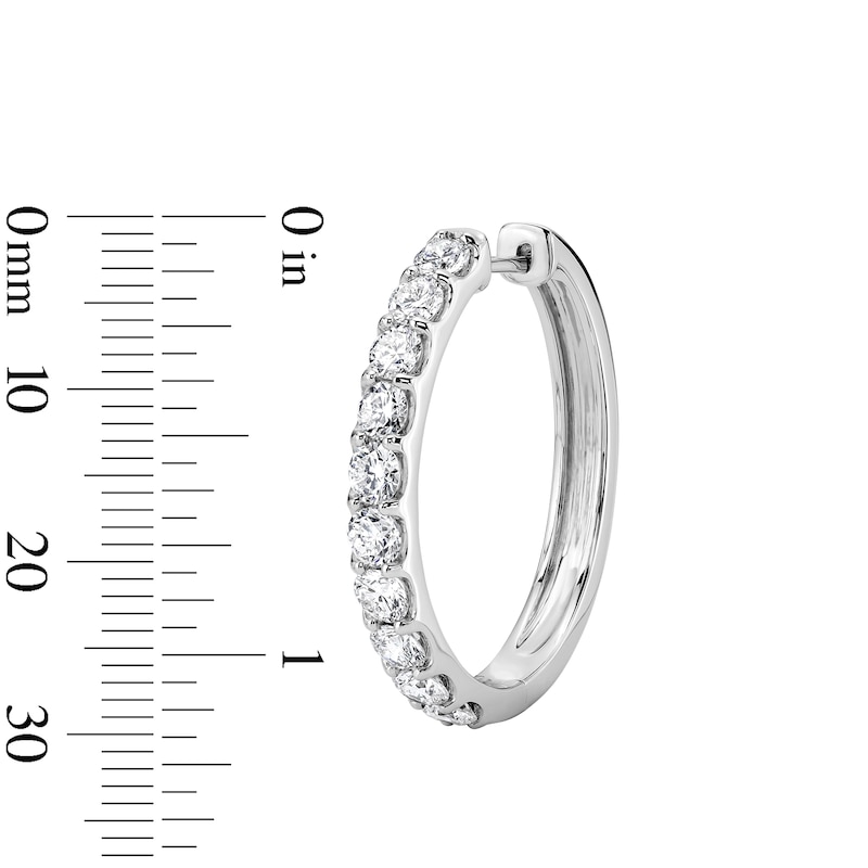 CT. T.W. Certified Lab-Grown Diamond Hoop Earrings in Sterling Silver