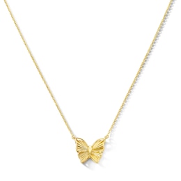 Butterfly Necklace in 10K Yellow Gold - 18"