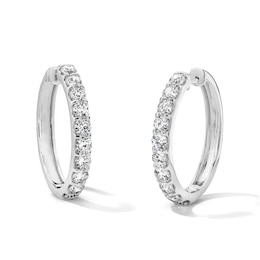 5.00 CT. T.W. Certified Lab-Grown Diamond Hoop Earrings in Sterling Silver