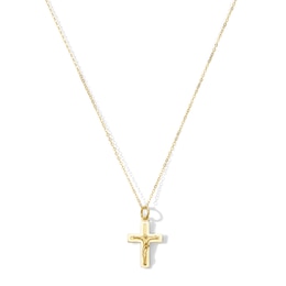 Crucifix Necklace in 14K Yellow Gold - 18"