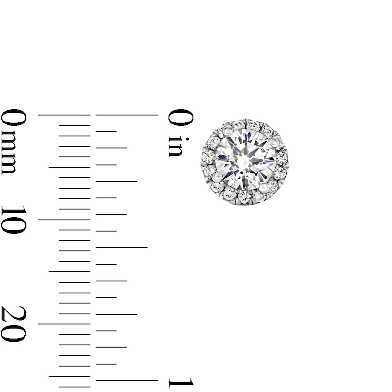 CT. T.W. Certified Lab-Grown Diamond Frame Stud Earrings in 14K White Gold (F/VS2