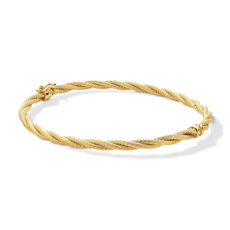 Twist Bangle Bracelet in 18K Gold