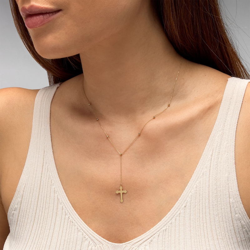 Rosary Necklace in 14K Gold - 18"
