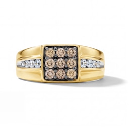 0.70 CT. TW. Brown and White Diamond Ring in 10K Gold