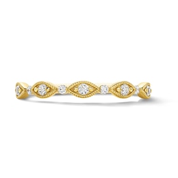 0.15 CT. T.W. Diamond Marquise Milgrain Stackable Band in 14K Gold