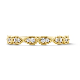 0.15 CT. T.W. Diamond Infinity Milgrain Stackable Band in 14K Gold
