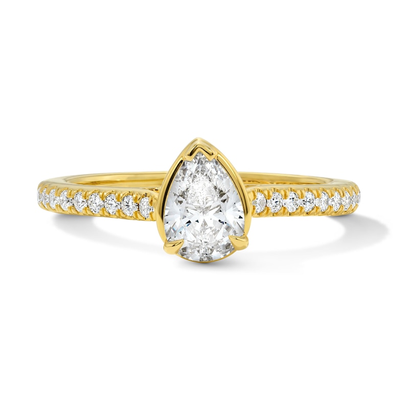 0.70 CT. T.W. Pear-Shaped Diamond Solitaire Engagement Ring 14K Gold