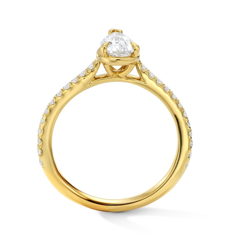 0.70 CT. T.W. Pear-Shaped Diamond Solitaire Engagement Ring 14K Gold
