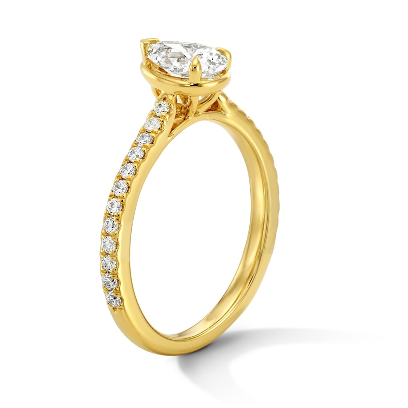 0.70 CT. T.W. Pear-Shaped Diamond Solitaire Engagement Ring 14K Gold
