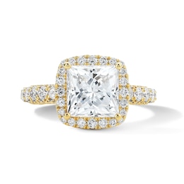 Vera Wang Love Collection 4.40 CT. T.W. Princess-Cut Certified Lab-Grown Diamond Engagement Ring in 14K Gold (F/VS2)