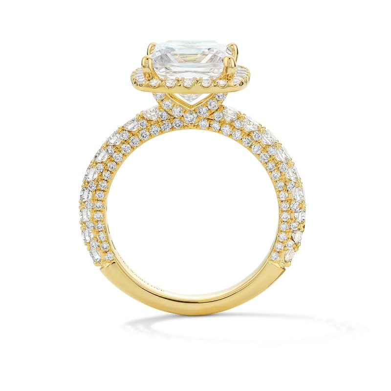 Vera Wang Love Collection 4.40 CT. T.W. Princess-Cut Certified Lab-Grown Diamond Engagement Ring 14K Gold (F/VS2)