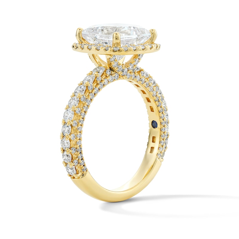 Vera Wang Love Collection 4.40 CT. T.W. Princess-Cut Certified Lab-Grown Diamond Engagement Ring 14K Gold (F/VS2)