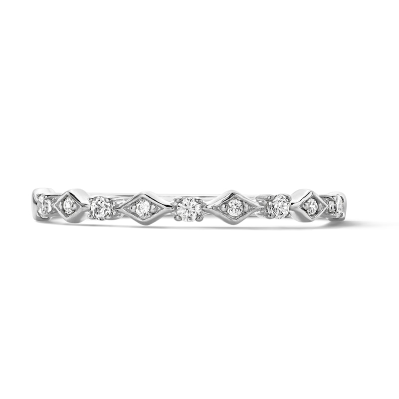 0.10 CT. T.W. Diamond Geometric Stackable Band 10K Gold