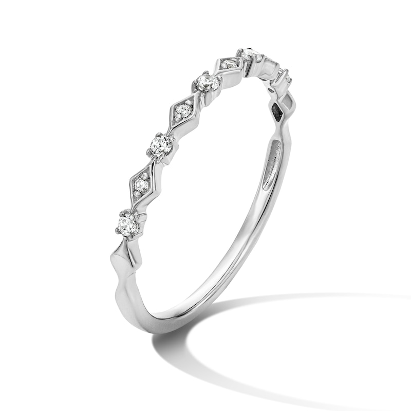 0.10 CT. T.W. Diamond Geometric Stackable Band 10K Gold