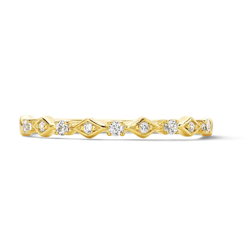 0.10 CT. T.W. Diamond Geometric Stackable Band 10K Gold