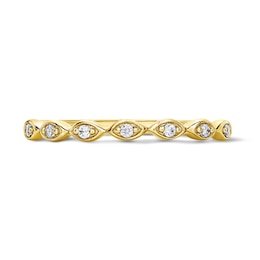 0.05 CT. T.W. Diamond Marquise Stackable Band in 10K Gold