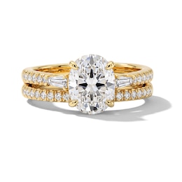 2.48 CT. T.W. Oval Certified Lab-Grown Diamond Bridal Set in 14K Gold (F/VS2)