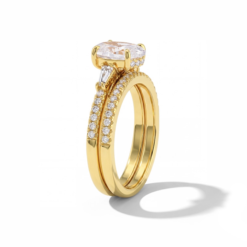 2.48 CT. T.W. Oval Certified Lab-Grown Diamond Bridal Set 14K Gold (F/VS2)