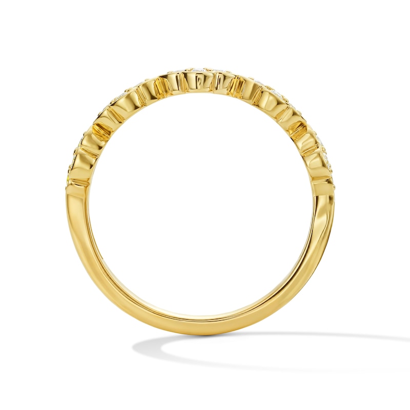 0.25 CT. T.W. Certified Lab-Grown Diamond Quatrefoil Band 14K Gold (F/VS2)