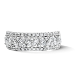 1.00 CT. T.W. Marquise-Cut Lab-Grown Diamond Anniversary Ring in 14K White Gold (F/VS2)