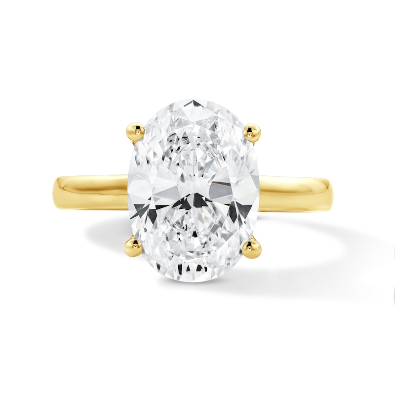 4.12 CT. T.W. Oval Certified Lab-Grown Diamond Solitaire Engagement Ring 14K Gold (F/VS2)