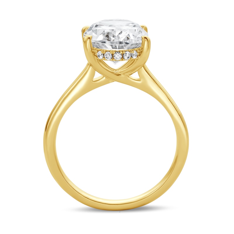 4.12 CT. T.W. Oval Certified Lab-Grown Diamond Solitaire Engagement Ring 14K Gold (F/VS2)