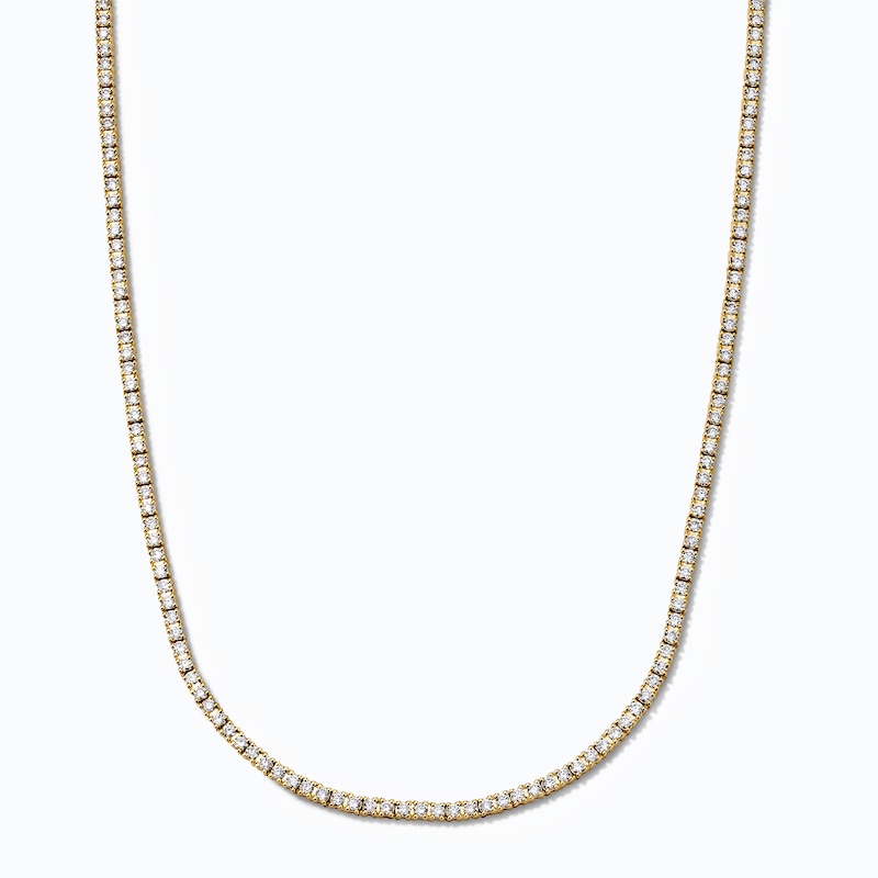3.00 CT. T.W. Certified Lab-Grown Diamond Tennis Necklace in 10K Gold (F/VS2