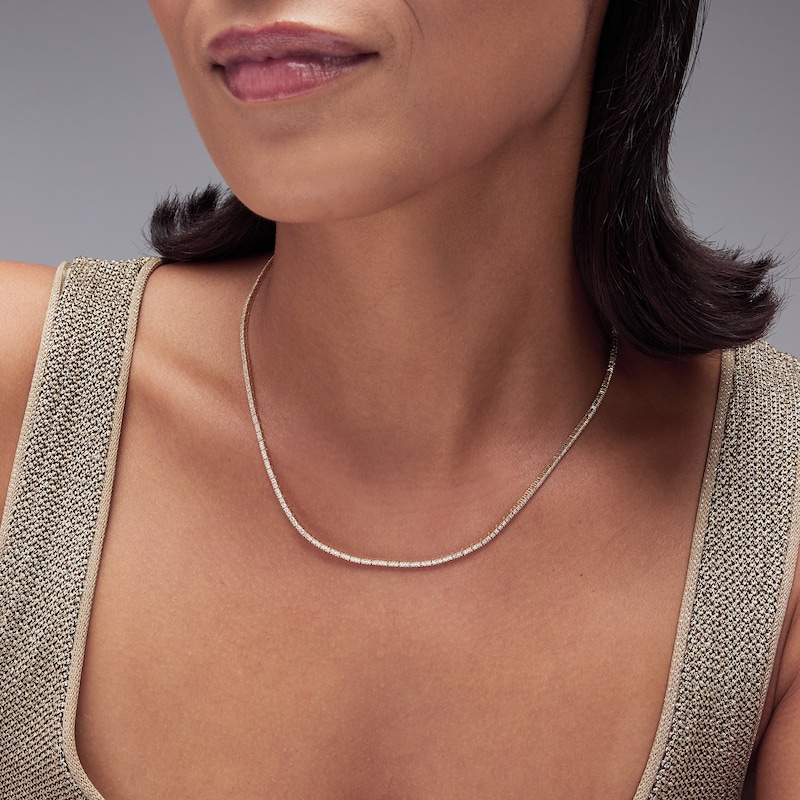 3.00 CT. T.W. Certified Lab-Grown Diamond Tennis Necklace in 10K Gold (F/VS2