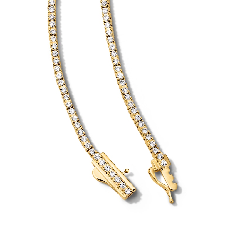 3.00 CT. T.W. Certified Lab-Grown Diamond Tennis Necklace in 10K Gold (F/VS2