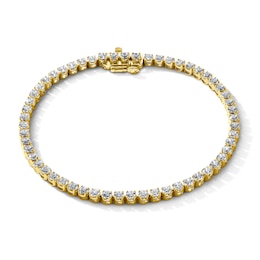4.00 CT. T.W. Light Brown Diamond Tennis Bracelet in 10K Gold - 7"