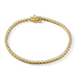 2.00 CT. T.W. Light Brown Diamond Tennis Bracelet in 10K Gold - 7"