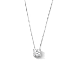 1.00 CT. T.W. Lab-Grown Diamond Solitaire Necklace in Sterling Silver (F/SI2) - 18"