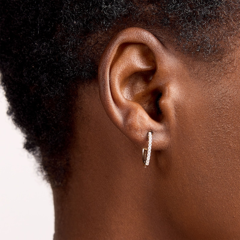 CT. T.W. Diamond Hoop Earrings in 10K Gold