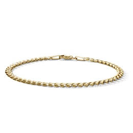 3.8mm Chevron Stampato Bracelet in 10K Yellow Gold - 7.25"