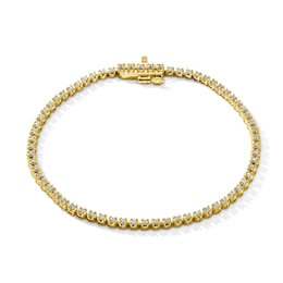 1.00 CT. T.W. Light Brown Diamond Tennis Bracelet in 10K Gold - 7"