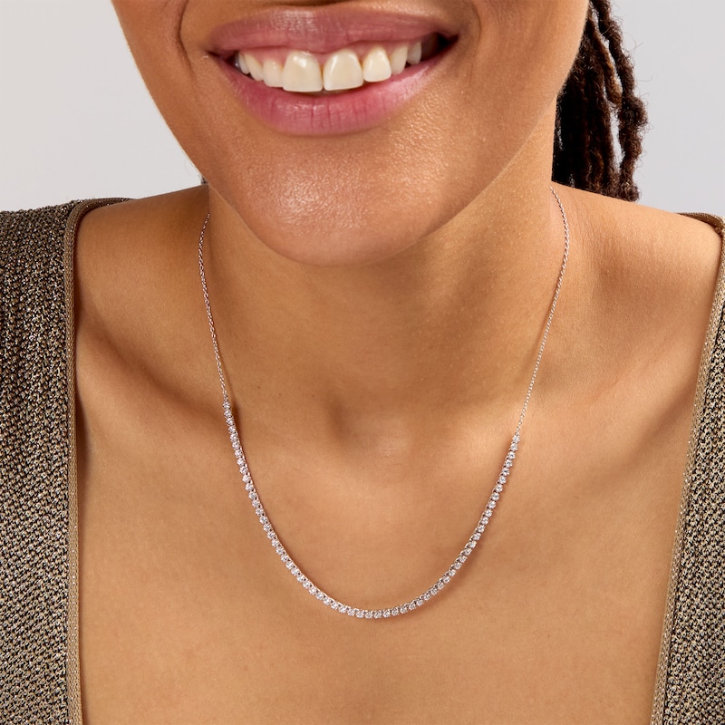 CT. T.W. Diamond Necklace in 10K White Gold