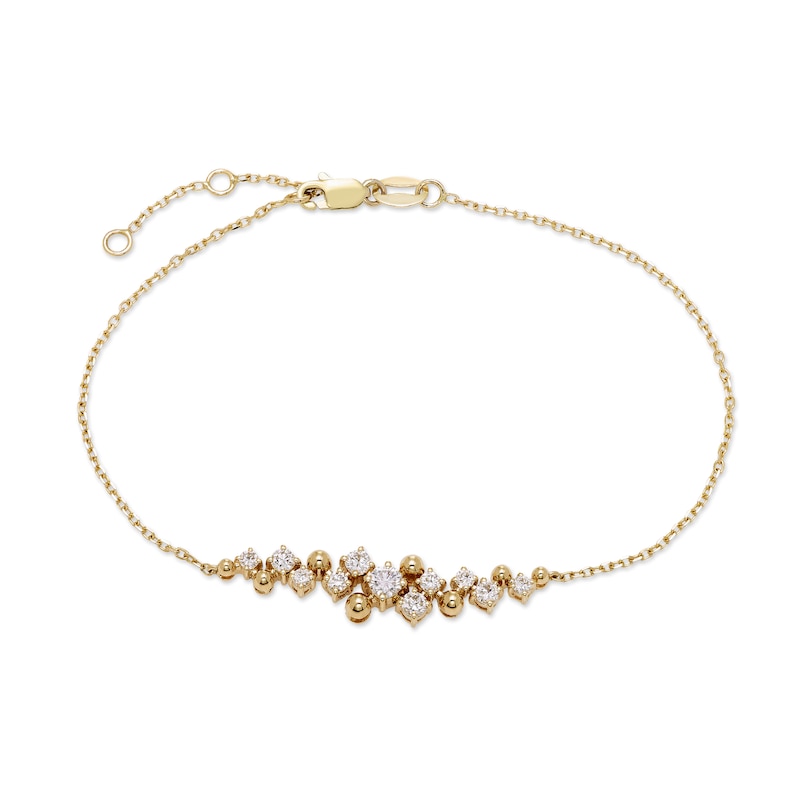 0.50 CT. T.W. Lab-Grown Diamond Cascade Bracelet in 10K Gold (F/SI2) - 7.5"