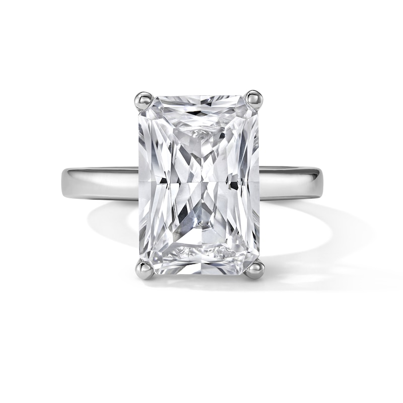 6.20 CT. T.W. Radiant-Cut Certified Lab-Grown Diamond Solitaire Engagement Ring 14K White Gold (F/VS2)