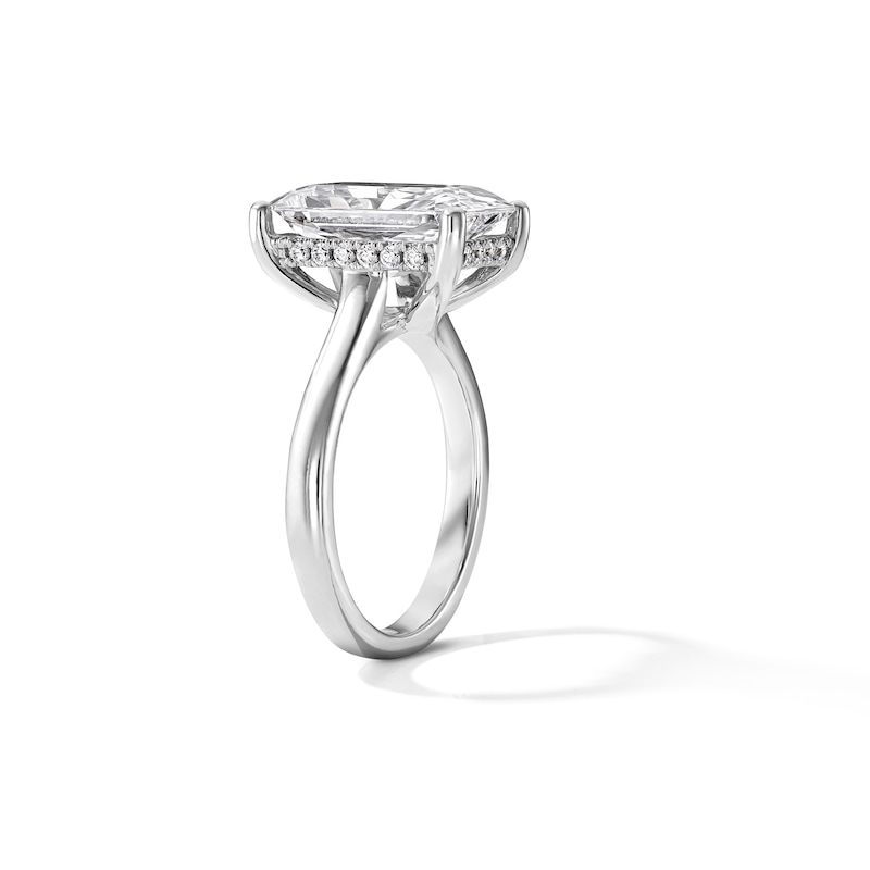 6.20 CT. T.W. Radiant-Cut Certified Lab-Grown Diamond Solitaire Engagement Ring 14K White Gold (F/VS2)