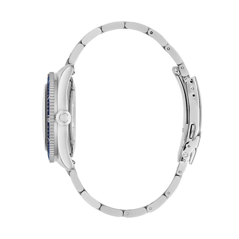 Men's Caravelle by Bulova Sea Hunter Stainless Steel Watch with Blue Dial (Model: 43B178)