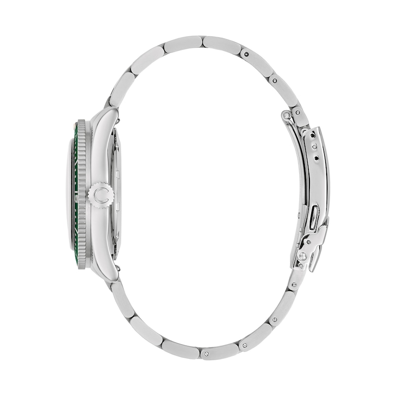 Men's Caravelle by Bulova Sea Hunter Stainless Steel Watch with Green Dial (Model: 43B179)