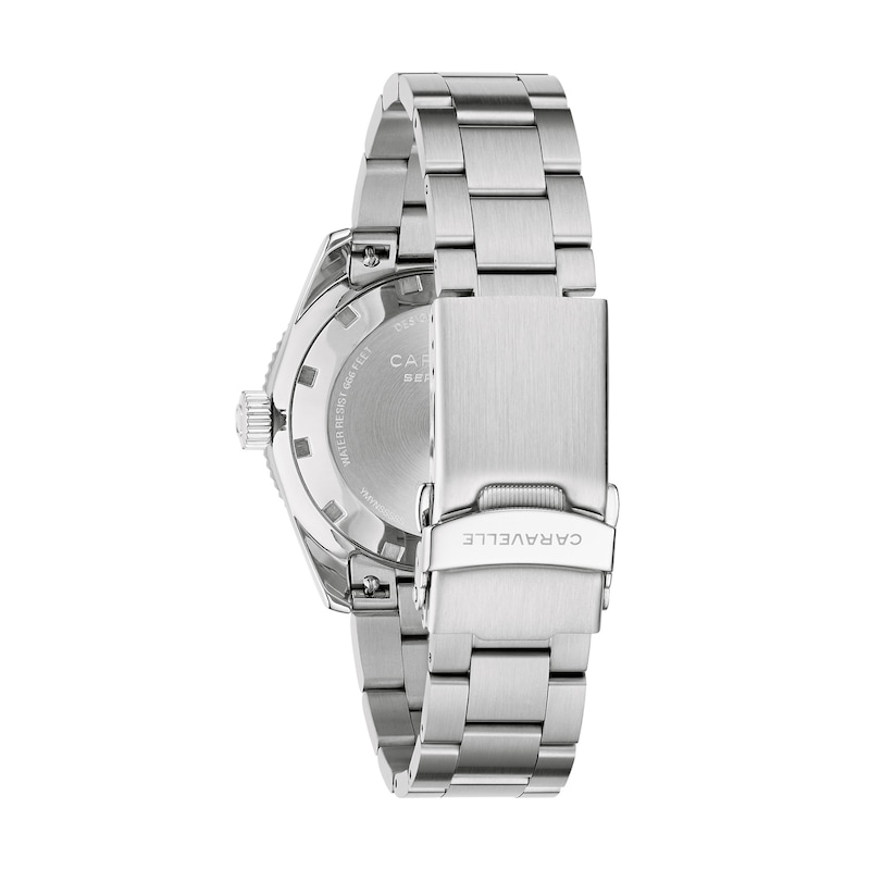 Men's Caravelle by Bulova Sea Hunter Stainless Steel Watch with Green Dial (Model: 43B179)