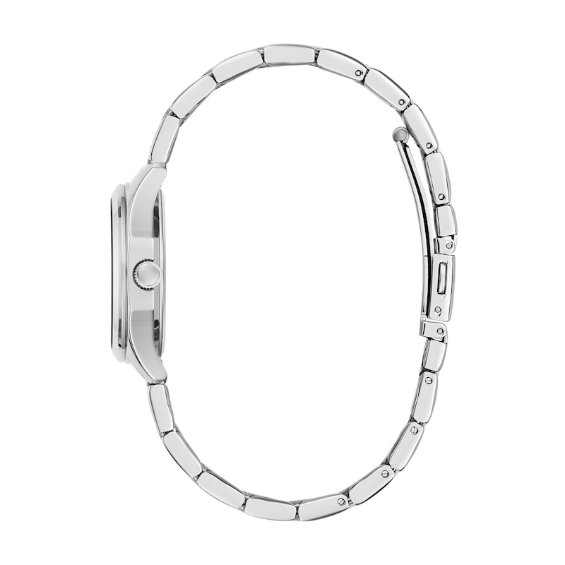 Ladies' Caravelle by Bulova Land Sport Quartz Stainless Steel Watch with Light Blue Dial (Model: 43M125)